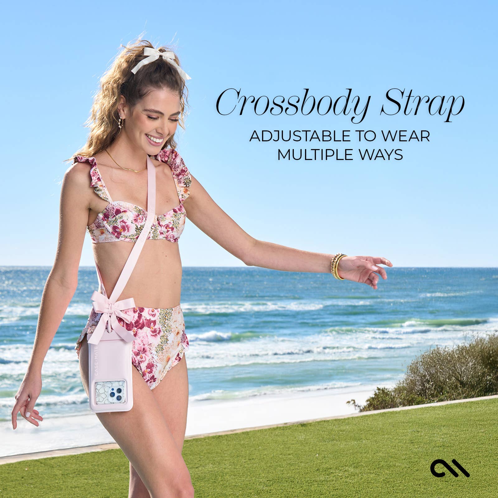 Case-Mate Ballet Pink Bow Waterproof Floating Pouch